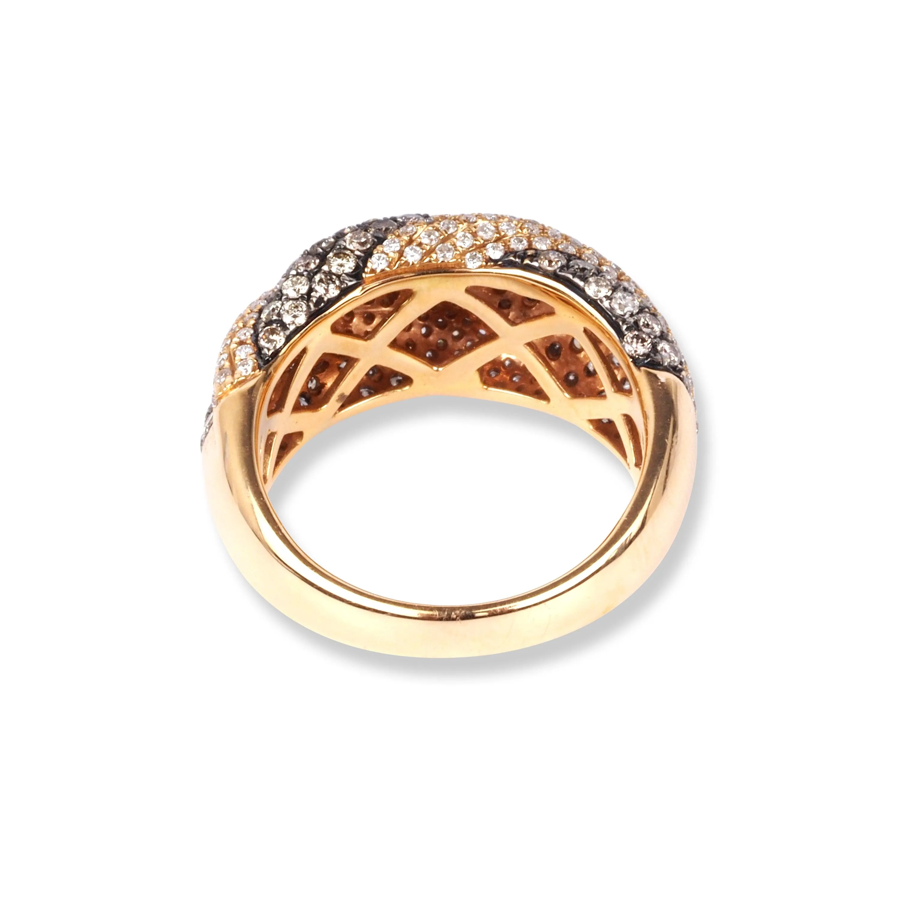 18ct Rose Gold Diamond Dress Ring ZHF03292