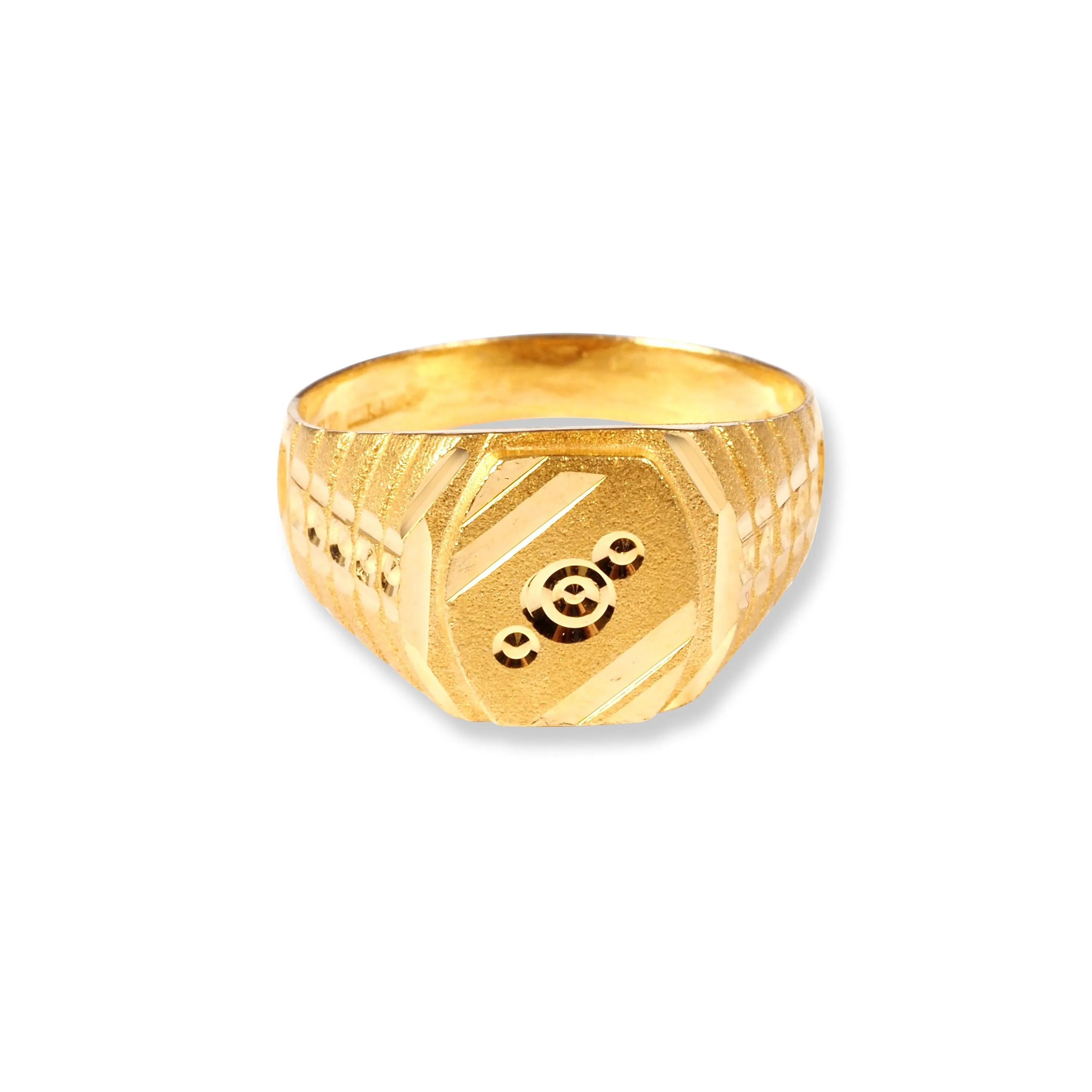 22ct Gold Gents Signet Ring GBR-8320