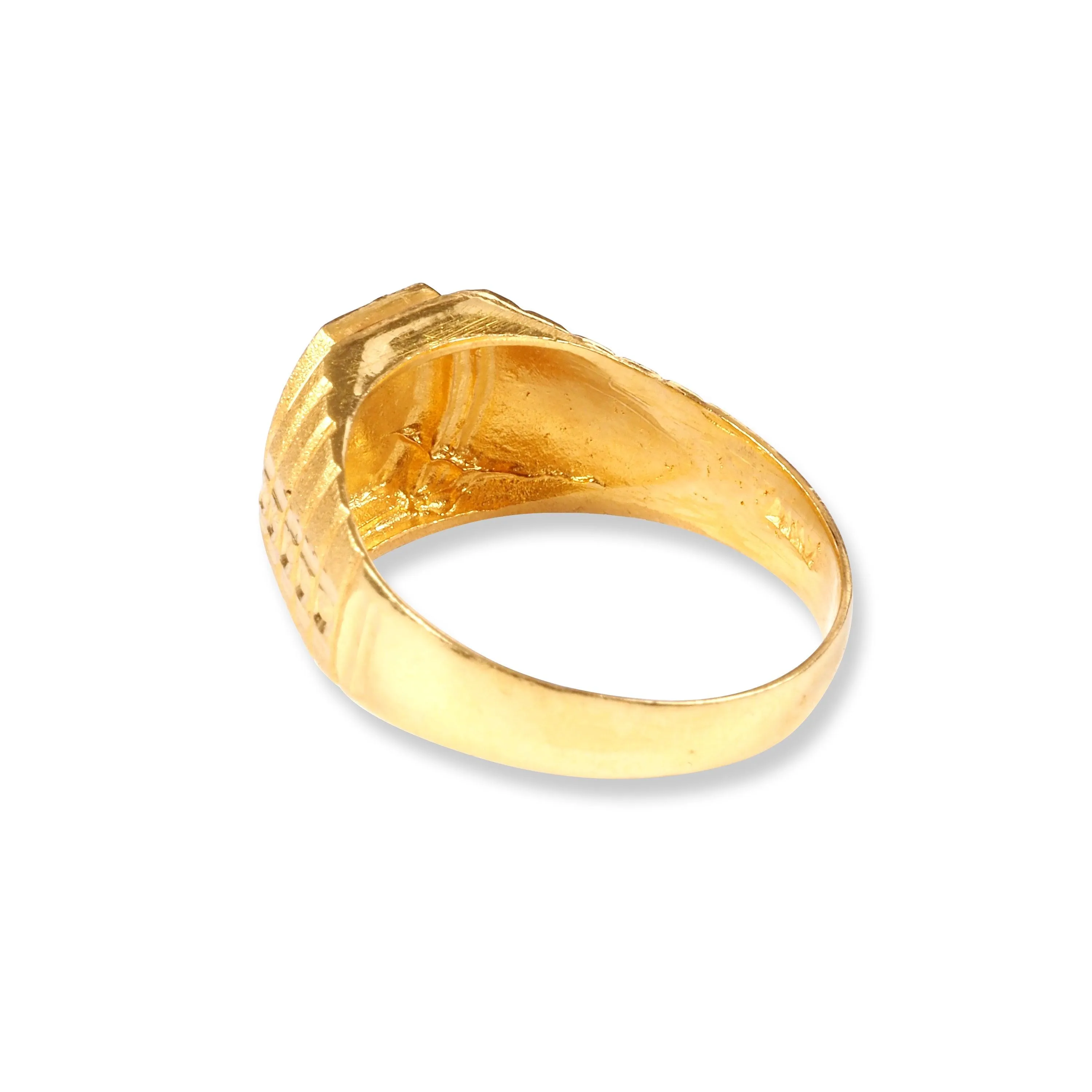 22ct Gold Gents Signet Ring GBR-8320