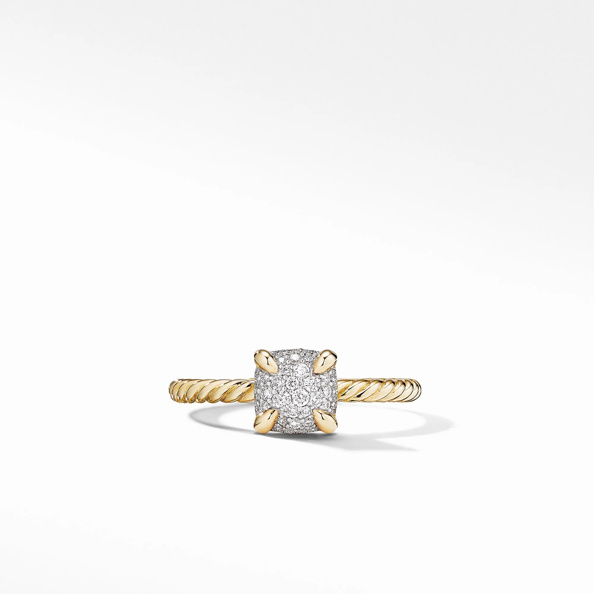 Châtelaine® Ring in 18K Yellow Gold with Full Pavé Diamonds, Size 5