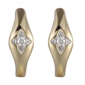 Gold Diamond Earring